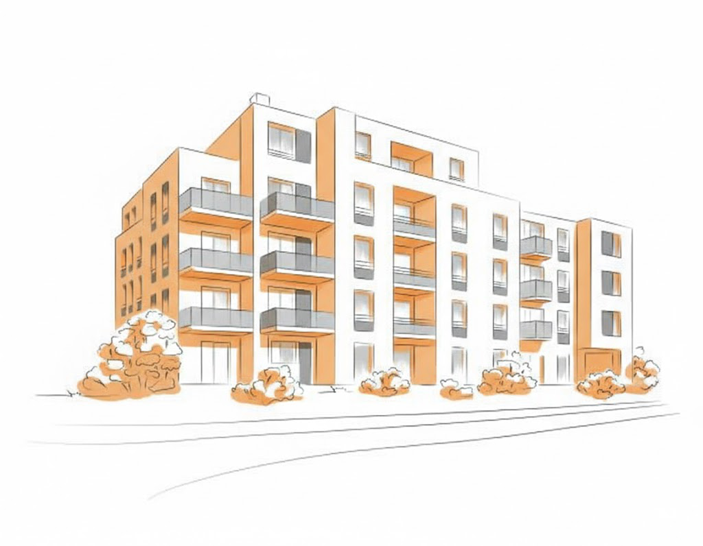 Edificio che rappresenta i servizi per amministratori di condominio